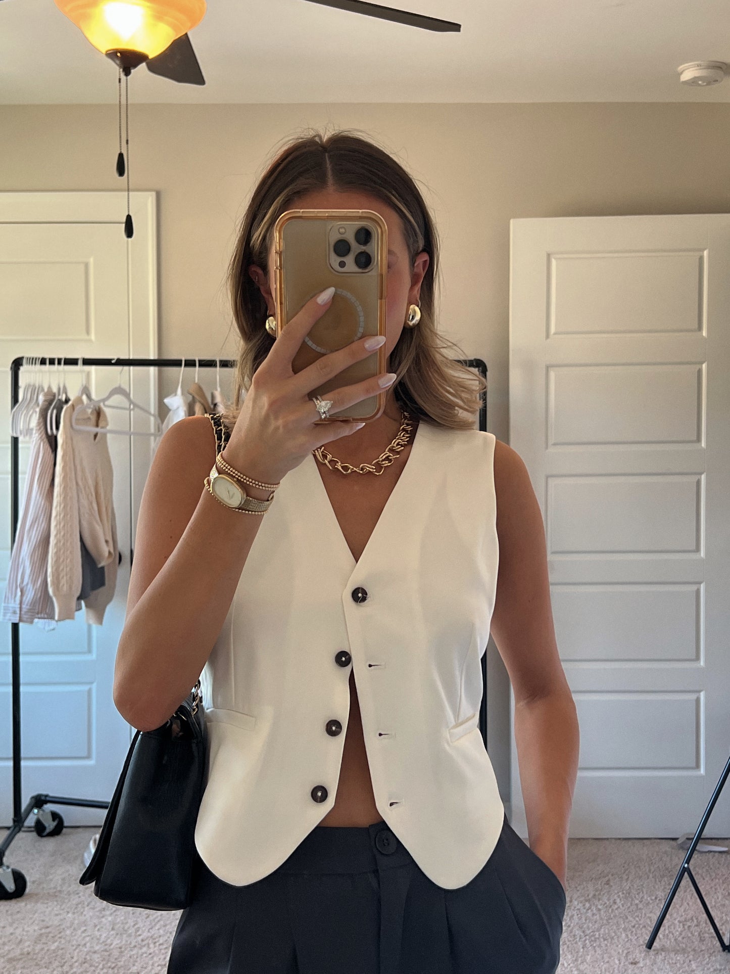 White Blazer Vest