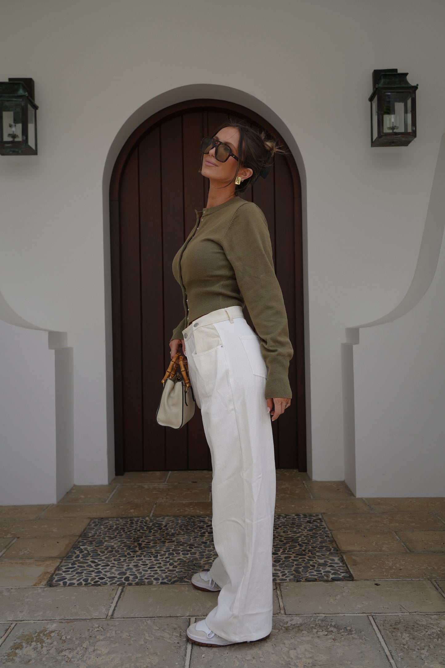 Two Toned Cream & White Jeans