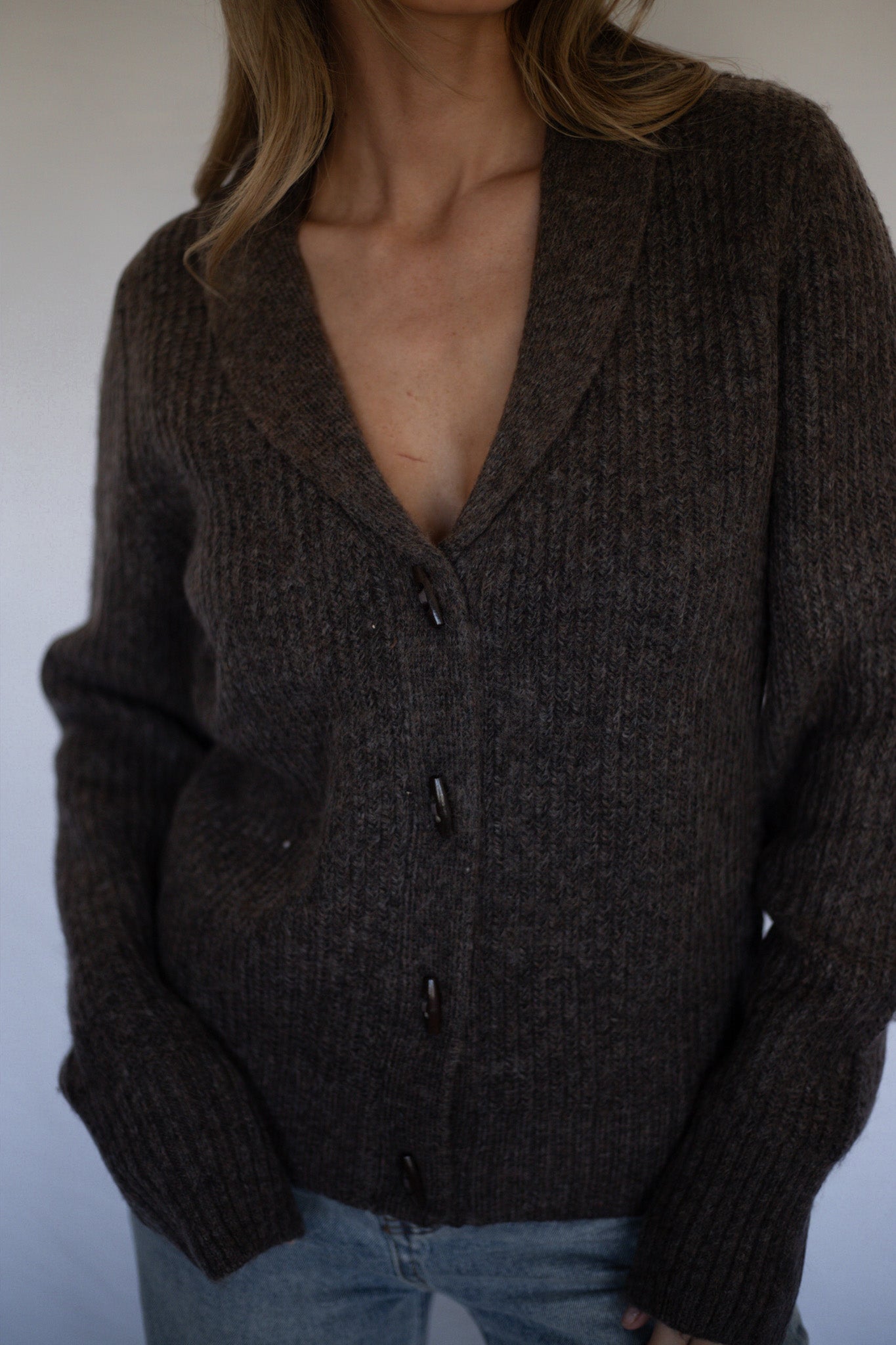 Brown Cardigan Sweater